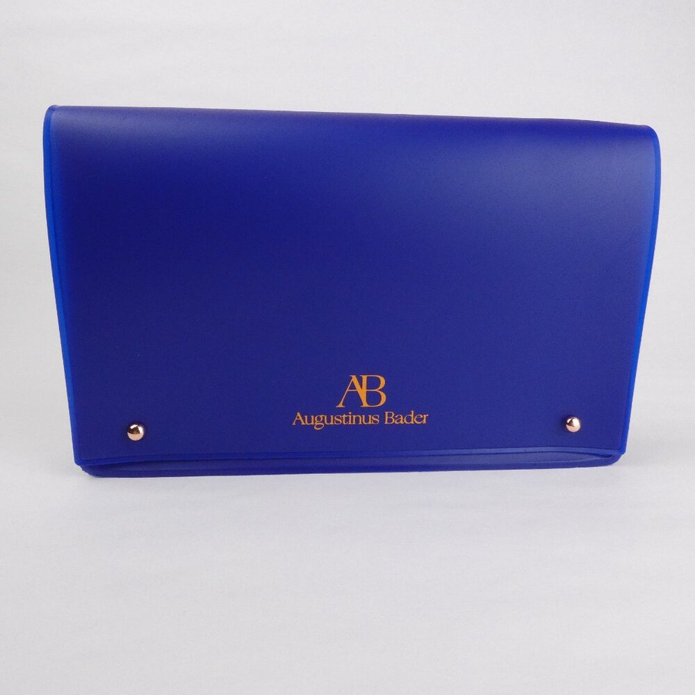Augustinus Bader Cosmetic Makeup Bag Pouch Blue Skincare Travel NEW